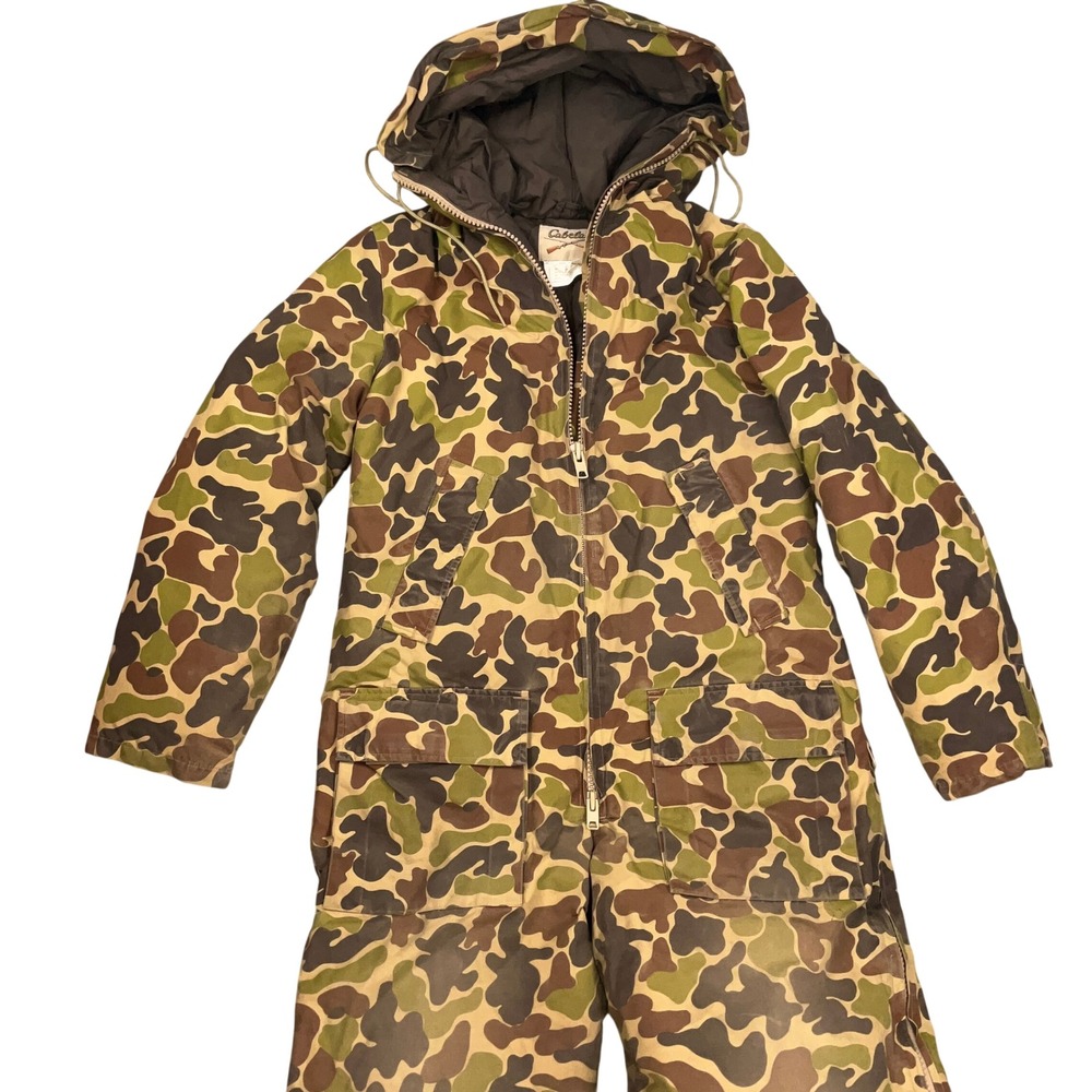 Cabela's Coveralls Men Small Camo Insulated Goose Down Duck Hunter Outdoor